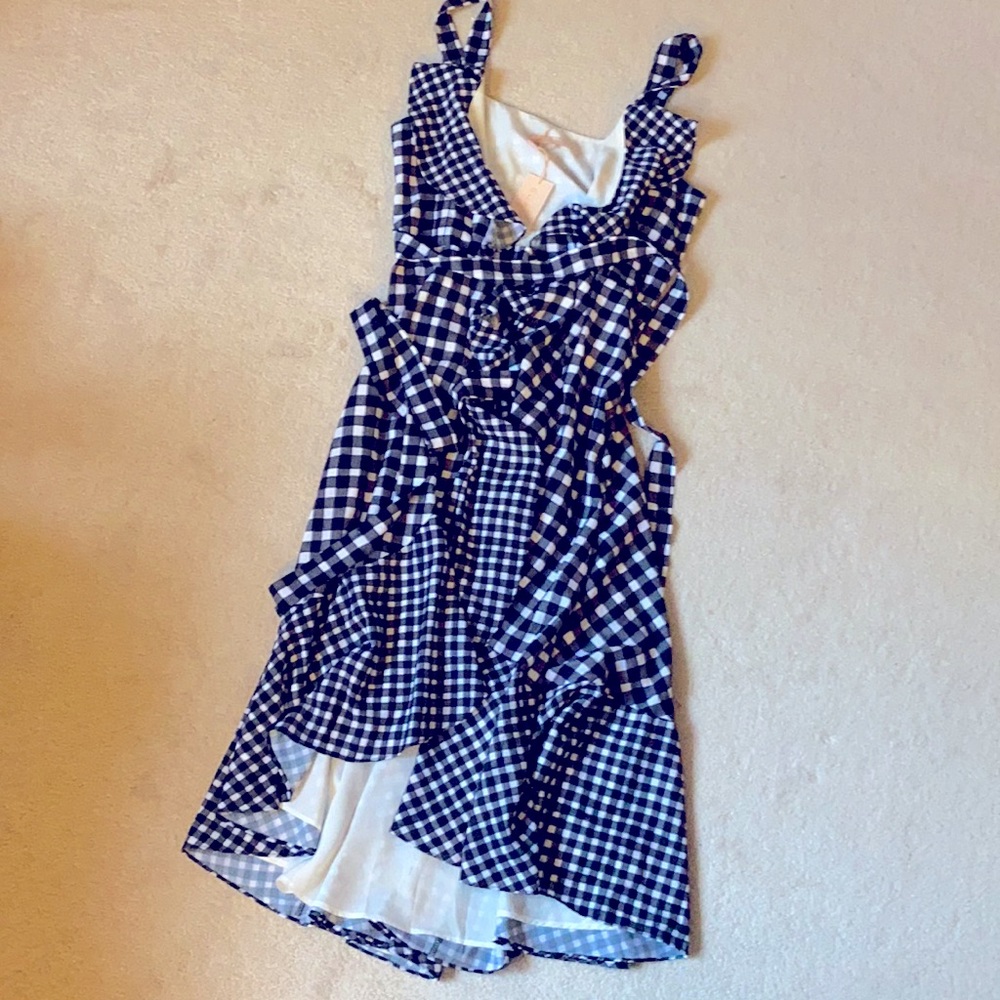 Hutch Black and White Dress knee length front